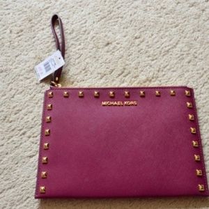 Michael Kors Zip Clutch Wristlet Gently Used